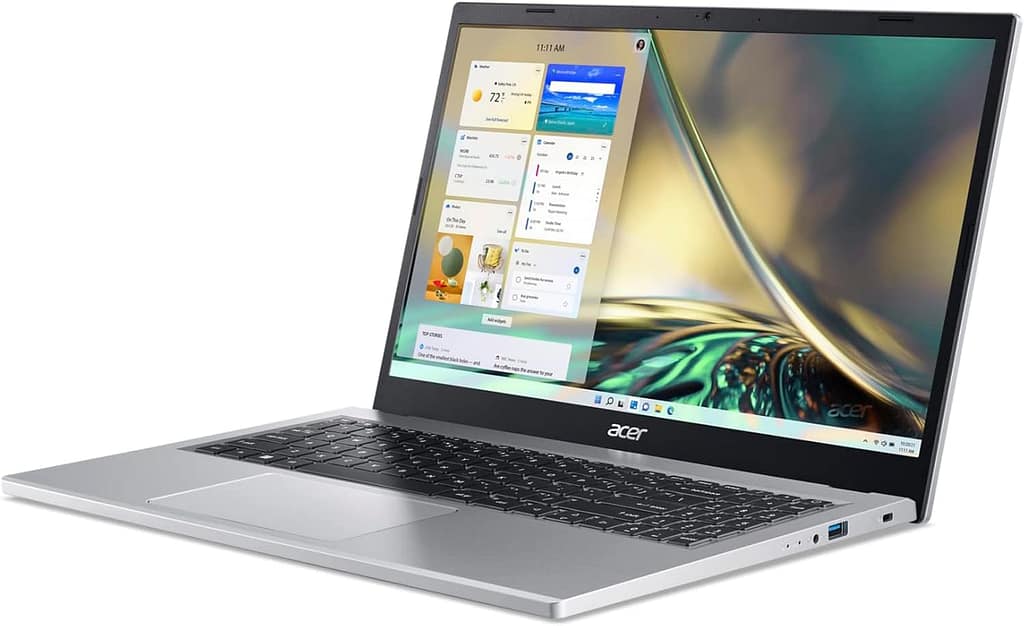 Acer Aspire 3 with AMD Ryzen 3 and 15.6-inch FHD display for multitasking.