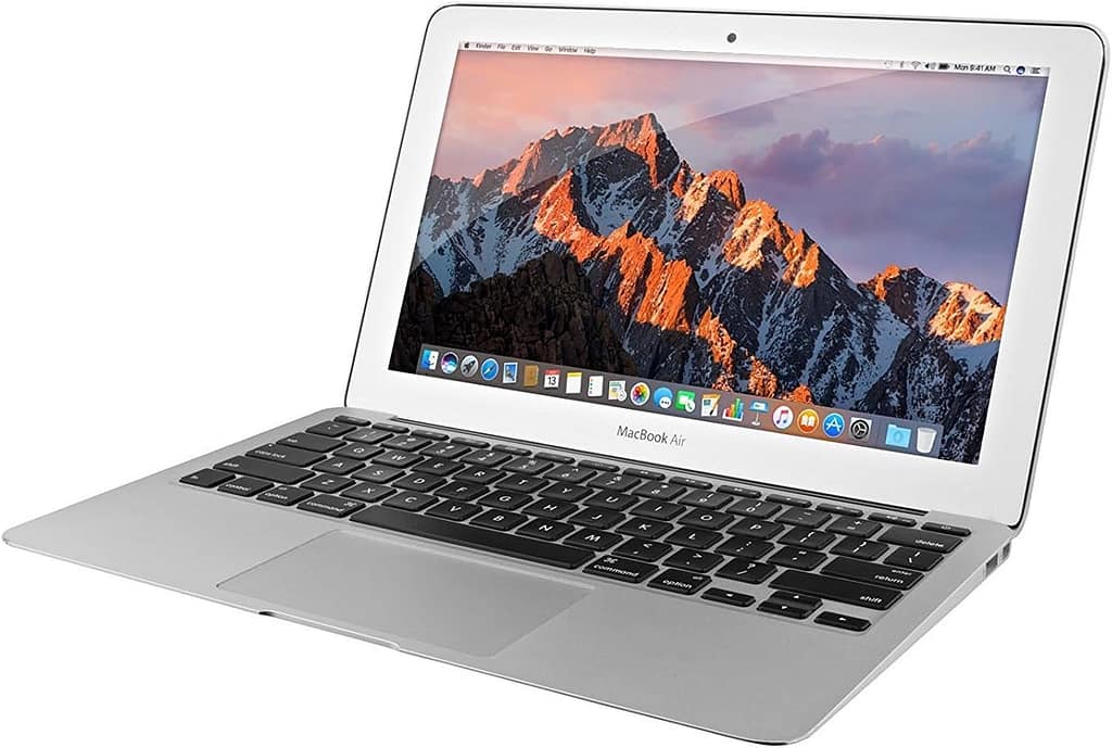 Renewed MacBook Air with Intel Core i5, lightweight macOS laptop for casual use.