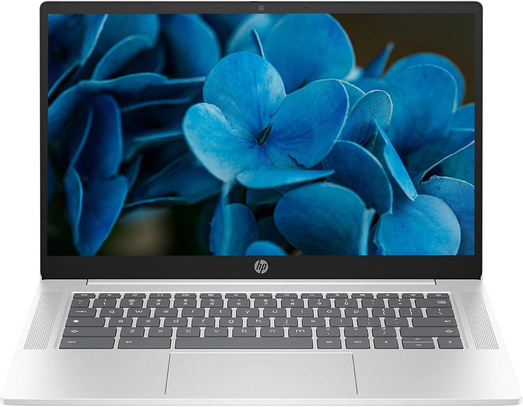 HP Chromebook 2025 with Wi-Fi 6, ideal for students and web-based work.